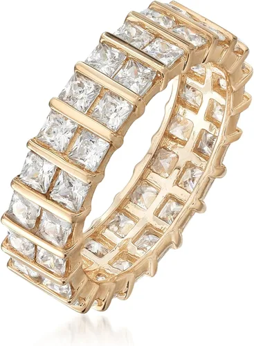 Vista 3 de Ross-Simons Anillo de eternidad con circonita cúbica de 4,00 qt en oro amarillo de 14 quilates