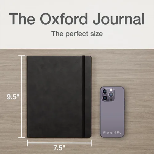 Vista 2 de Cuaderno Oxford, cuaderno de escritura rayado, cuaderno de escritor, cuaderno clásico para la escuela u oficina, 192 páginas, 7.5" x 9.5", tapa Negro