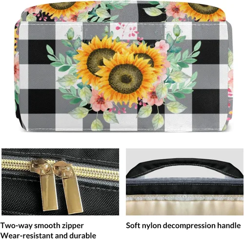 Vista 4 de Mochila de pañales con patrón de girasol con nombre, bolsa multifunción de gran capacidad para mamá, papá, unisex, niño y niña, Diseño 1, Mochilas