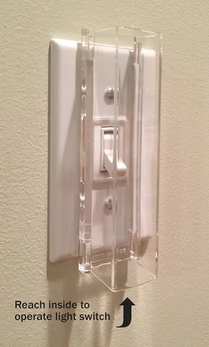 Vista 2 de Protector de interruptor de luz a prueba de niños - para interruptores de estilo estándar (palanca de cambio)