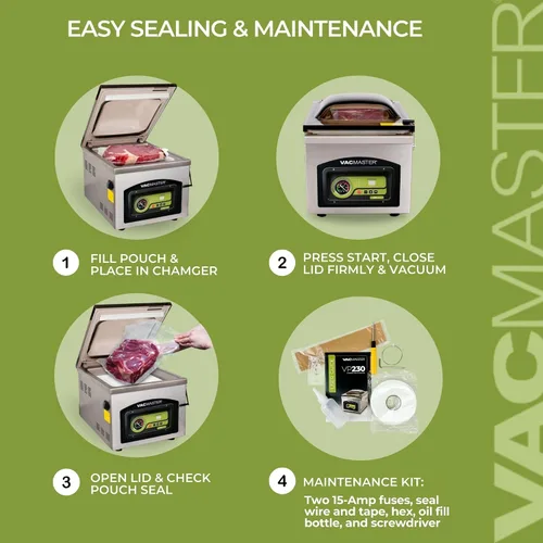 Vista 7 de Sellador al vacío con cámara VacMaster VP230