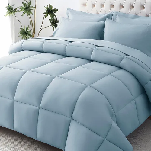Vista 11 de JOLLYVOGUE Juego de edredón individual XL, cama ultrasuave en una bolsa, tamaño individual XL, 5 piezas, juego de ropa de cama certificado Oeko-TEX