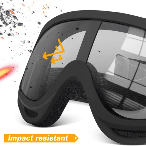 Vista 6 de OXG 5 pares de gafas de motocicleta para jóvenes, hombres y mujeres, gafas ATV de esquí, gafas anti-UV, a prueba de polvo y viento, para bicicletas