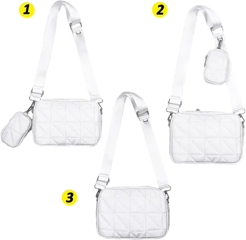 Vista 6 de lifwimner Crossbody Bags for Women with Coin Purse Pouch Small Quilted Shoulder Clutch Handbags 2 Size Bags