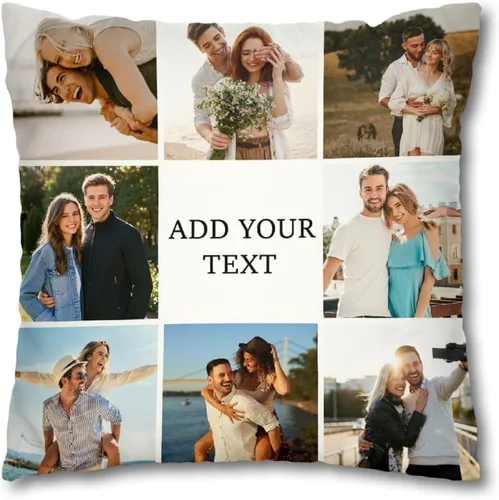 Vista 10 de Almohada personalizada para cargar imagen de pareja para regalo de cumpleaños de boda, almohada personalizada para novia novio