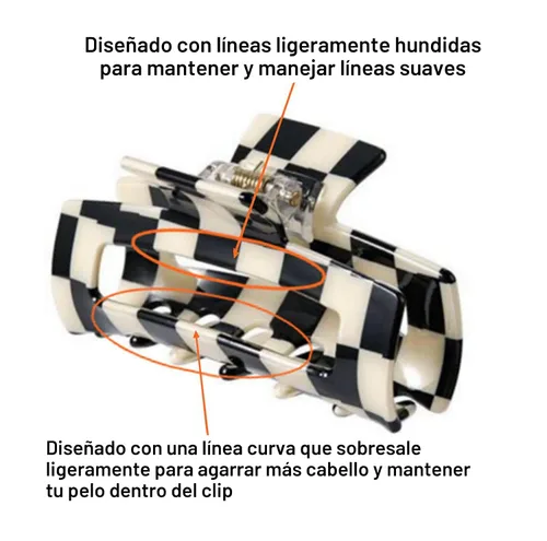 Vista 8 de 4 piezas de pinzas para el cabello, pasadores de cabello de acetato en forma de plátano, pinzas de mandíbula de mariposa francesa, horquilla