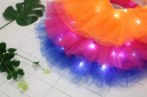 Vista 2 de Simplicity - Falda tipo tutú clásica de 5 capas para mujer
