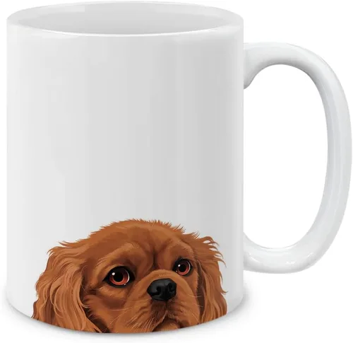 Vista 5 de MUGBREW Taza de cerámica con diseño de bichon frisé, taza para café o té, 325 ml