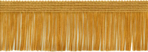 Vista 10 de Borde de flecos de cadena maciza de 2 pulgadas (2.0 in) de largo (estilo # CF02), oro antiguo #C4 (oro amarillo oscuro) de 5 yardas (14.8 ft/15 pies)