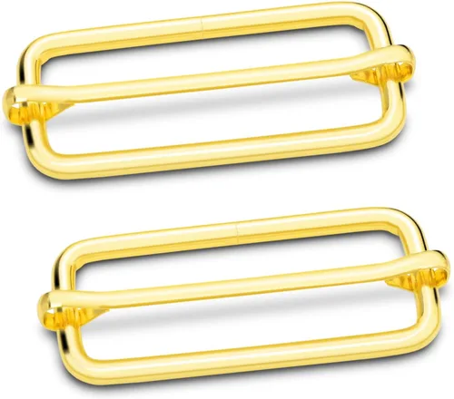 Vista 32 de CooBigo Paquete de 25 hebillas deslizantes ajustables de metal de 1 pulgada, ajustador rectangular Tri-Glide, deslizador de correa de tirantes