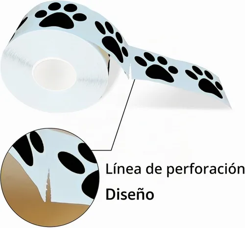 Vista 2 de STARLIBOO Calcomanías con estampado de patas, calcomanías de pata de perro de 1.5 pulgadas, 600 calcomanías de patas de cachorro, calcomanías