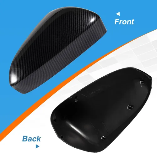 Vista 5 de Cubierta de fibra de carbono para espejo retrovisor para puerta, cubierta protectora para Ford Fusion 2013-2018【Solo para versión
