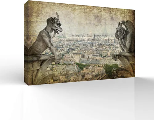 Vista 17 de Impresiones en lienzo para pared, hermosos ciervos rojos/ciervos en un paisaje de bosque brumoso en otoño/otoño Decoración moderna de pared/arte
