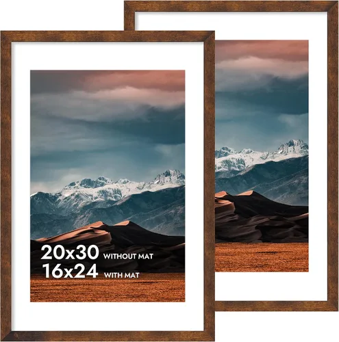 Vista 43 de iRahmen - Juego de 2 marcos de fotos de 4 x 6, marco de madera negro con cristal de alta definición, para mostrar fotografías de 3.5 x 5