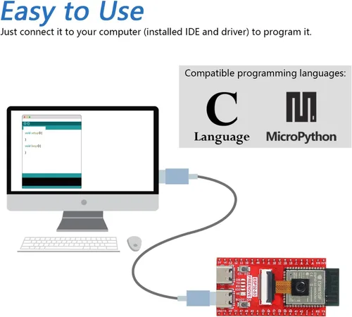 Vista 2 de Freenove ESP32 ESP32-S3 Kit de placa de cámara (flash de 16 MB) con tarjeta