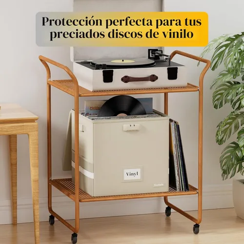 Vista 7 de DocSafe Fireproof Vinyl Record Storage Box with Lock, Beige, 13"x13"x13