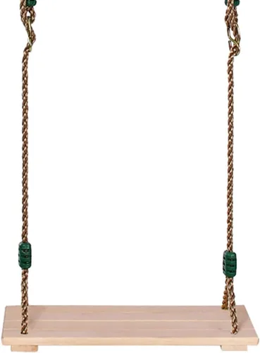 Vista 8 de Juego de columpios de madera con asiento antideslizante y cuerda de nailon grueso para adultos, columpio colgante para interiores y exteriores