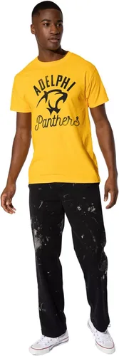 Vista 4 de Collegiate Distressed Mascot Unisex Adult T Shirt Collection 3 Universidad de Adelphi