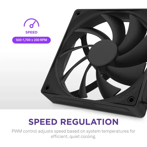Vista 6 de F120Q - Ventiladores de flujo de aire silenciosos de 120 mm - Individual - Negro