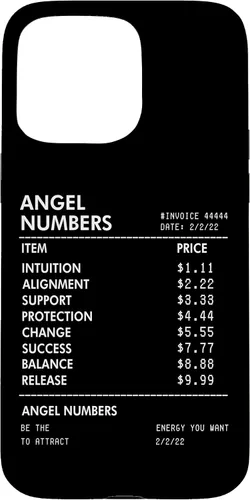 Vista 31 de iPhone 16 Números Ángel Recibo 111 222 333 444 Estuche de numerología espiritual