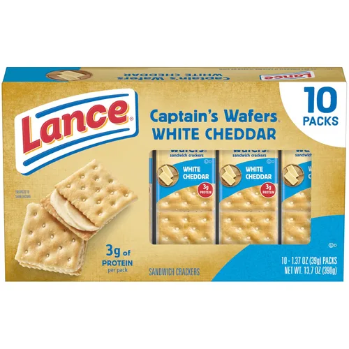 Vista 41 de Lance - Galletas saladas tipo sándwich, Captain's Wafers, paquete variado, 10 paquetes individuales, 6 sándwiches en cada uno