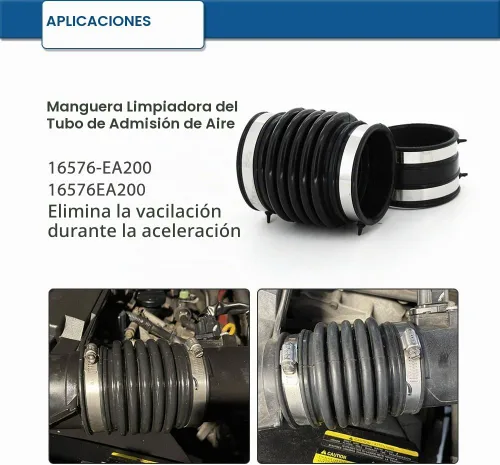 Vista 3 de Manguera de admisión de aire Nissan - Compatible con Frontier 2005-2017, Pathfinder 2005-2012, Xterra 2005-2015 - 4.0L - Reemplaza #696-009