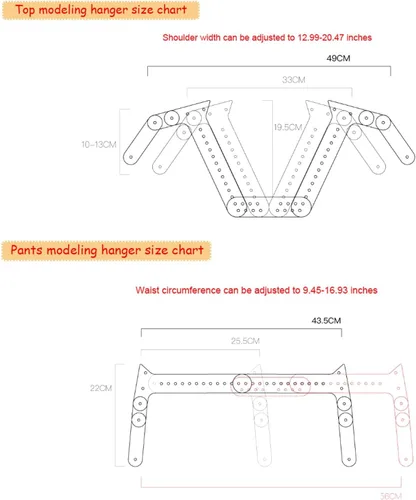Vista 7 de Percha invisible con forma de maniquí ajustable, soporte de acrílico para colgar ropa, montaje en pared, para venta al por menor, boutique