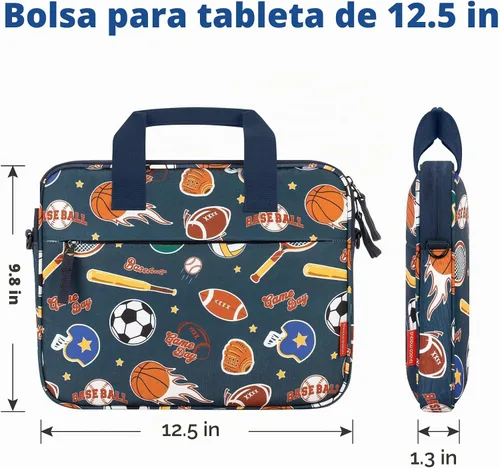 Vista 5 de Choco Mocha Funda de transporte para tablet Fire HD 8 10 para niños Bola azul 12.5inch