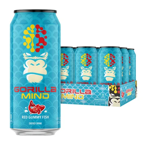 Vista 18 de Gorilla Mind Bebida energética Energía inigualable · Enfoque amplificado N-acetil-L-tirosina, alfa-GPC, 200 mg de cafeína, uridina, azafrán 0