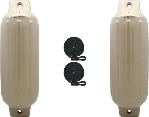 Vista 46 de Extreme Max 3006.7375 BoatTector Defensa Inflable Value Paquete de 2 - 4.5" x 16", Negro