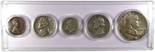 Vista 27 de Juego de 5 monedas coleccionables de 1934 en buen o mejor estado para regalo
