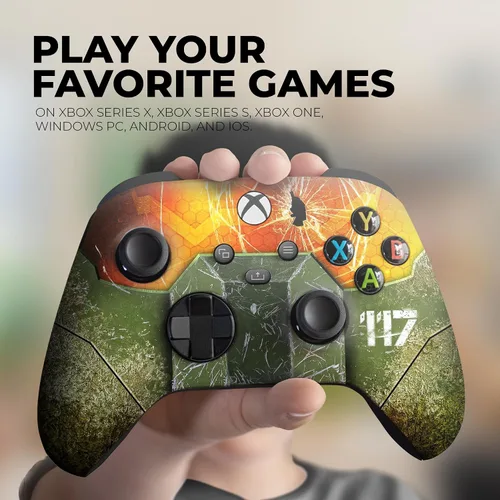 Vista 2 de DreamController Hallo Mastter Cheif X-box Controller Wireless compatible with X-box One/Series X/S Proudly Customized in USA I Permanent HYDRODIP