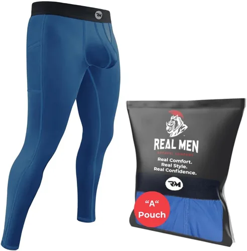 Vista 32 de RM Real Men Leggings de nailon para correr, tamaño de bolsa personalizada ABCD, cintura XS-5XL, pantalones de yoga, medias, capa base para clima