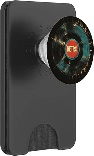 Vista 8 de Red Vinyl Record Player Vinyl Collector Retro Music Lover PopSockets Adhesive PopGrip