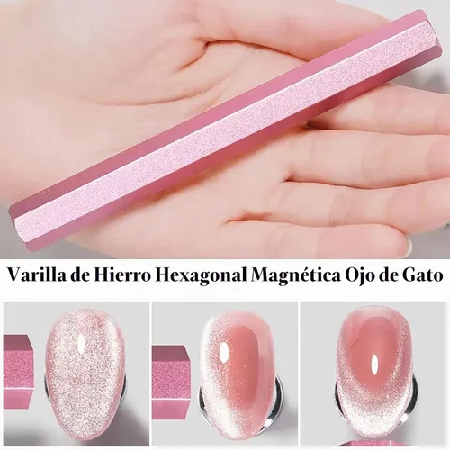 Vista 4 de 13 piezas de imanes para uñas con efecto ojo de gato, súper imanes magnéticos para uñas, imanes de gel para uñas con efecto ojo de gato 3D, varita