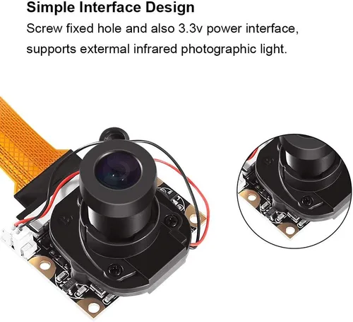 Vista 3 de Para Raspberry Pi 3 Modelo B+ Módulo de cámara Automático IR-Cut Cambio de Visión Día/Nocturna Video Cámara Web Enfoque Ajustable 5MP Sensor OV5647