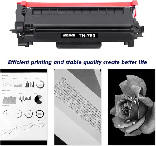 Vista 4 de Amstech Cartucho de tóner de repuesto compatible para tn760 paquete de 4