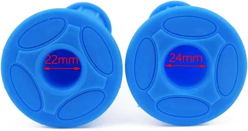 Vista 4 de HIAORS 7/8" Empuñaduras universales para motocicleta, compatibles con YZ125 YZ250 YZ426F YZ450F TTR250 WR250R YZ80 YZ85 50cc 110cc 70cc Pit Dirt Azul