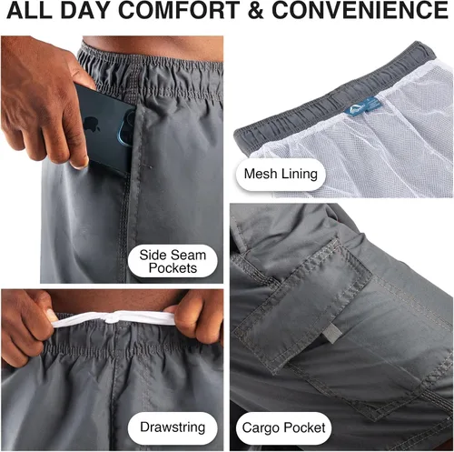 Vista 3 de Kanu Surf Men's Havana Swim Trunks (Regular & Extended Sizes)