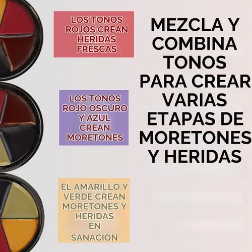 Vista 4 de Maquillaje Mehron Pro rueda de efectos especiales, Halloween, películas