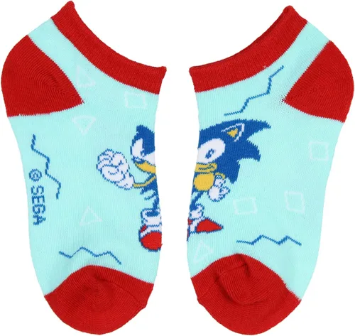 Vista 4 de Sega Sonic The Hedgehog - Calcetines de tobillo para niños y jóvenes, 4 pares, Multi