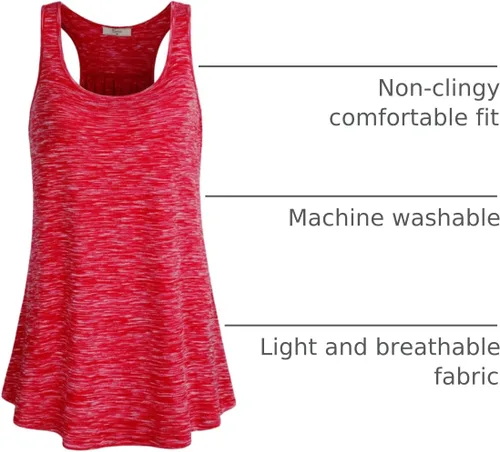 Vista 54 de Cestyle - Camiseta sin mangas para mujer, cuello redondo, corte holgado, para entrenamiento