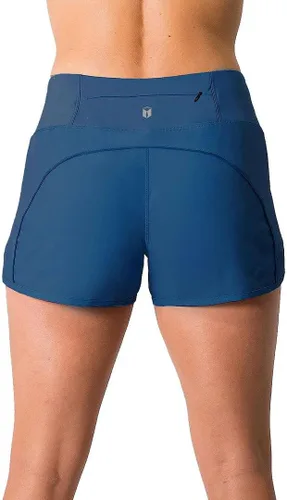 Vista 4 de Tough Mode - Pantalones cortos para mujer, ligeros, con forro de malla, 3 pulgadas, bolsillo con cremallera, para hacer ejercicio, correr