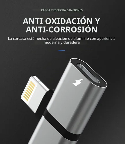 Vista 6 de Zoyuzan Adaptador Lightning a audio, funcionalidad 4 en 1, compatible con iPhone 7 y superior, iPad y iPod, salida de audio de cable de cobre