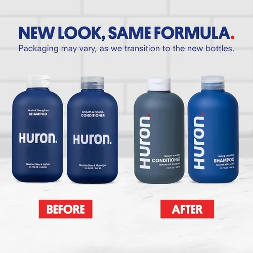 Vista 2 de Huron Champú + acondicionador para todo tipo de cabello; paquete de 2