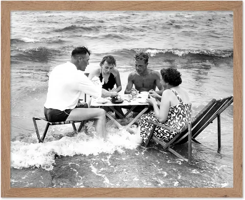 Vista 55 de Poster Master Póster clásico costero, impresión acuática vintage, regalo para artistas, amigos, atrapa las olas, surfistas en el mar, playa, costa