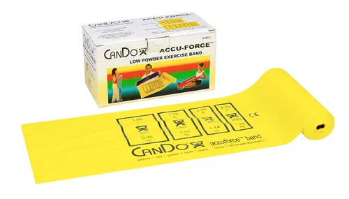 Vista 20 de CanDo 10-5918 AccuForce - Banda de ejercicio, rollo de 6 yardas, juego de 5 piezas, amarillo a negro