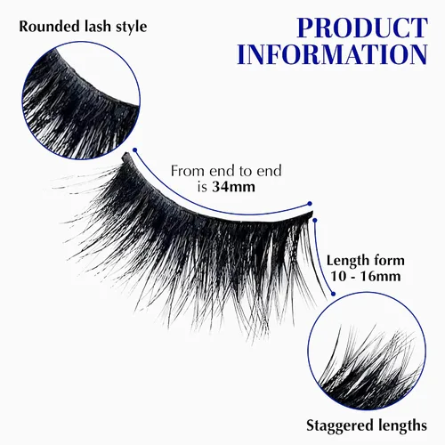 Vista 6 de Extensiones de pestañas postizas naturales de cachemira 4D, autoadhesivas, reutilizables, pestañas largas, de aspecto natural, pestañas esponjosas