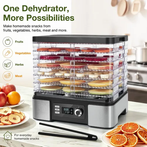 Vista 7 de Máquina deshidratadora de alimentos de 7 bandejas para cecina, frutas