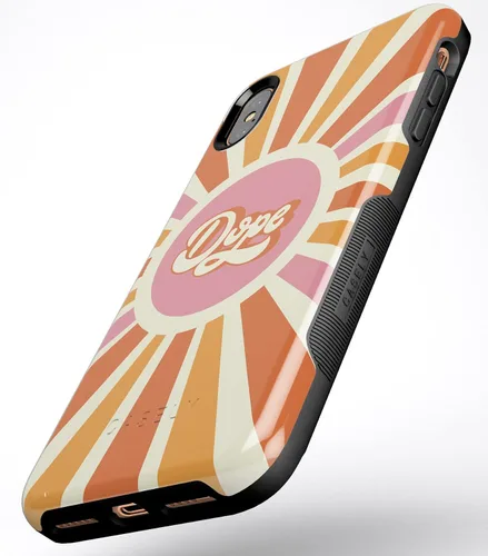 Vista 53 de Casely Funda para iPhone Xs Max Funda con estampado de festival (solo buenas vibraciones)